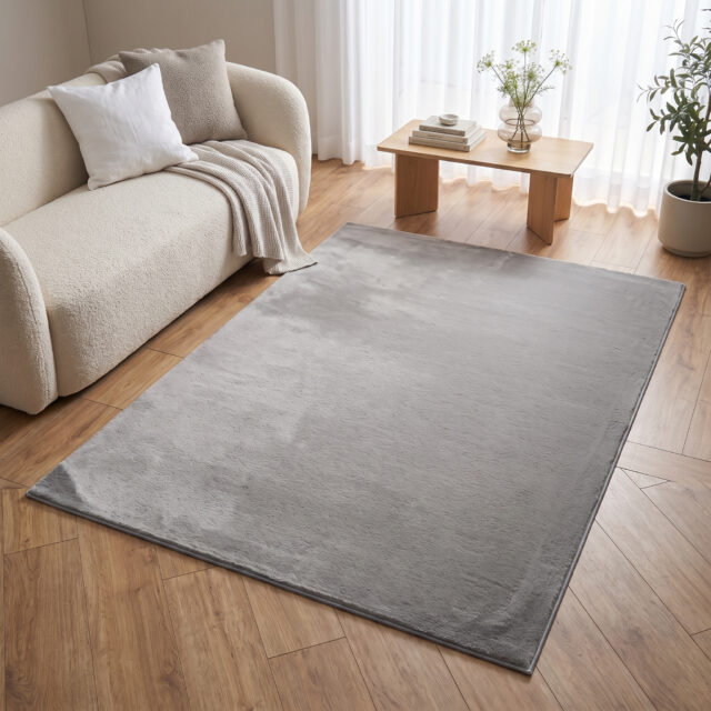 Tapis Lumi Gris Clair Antidérapant