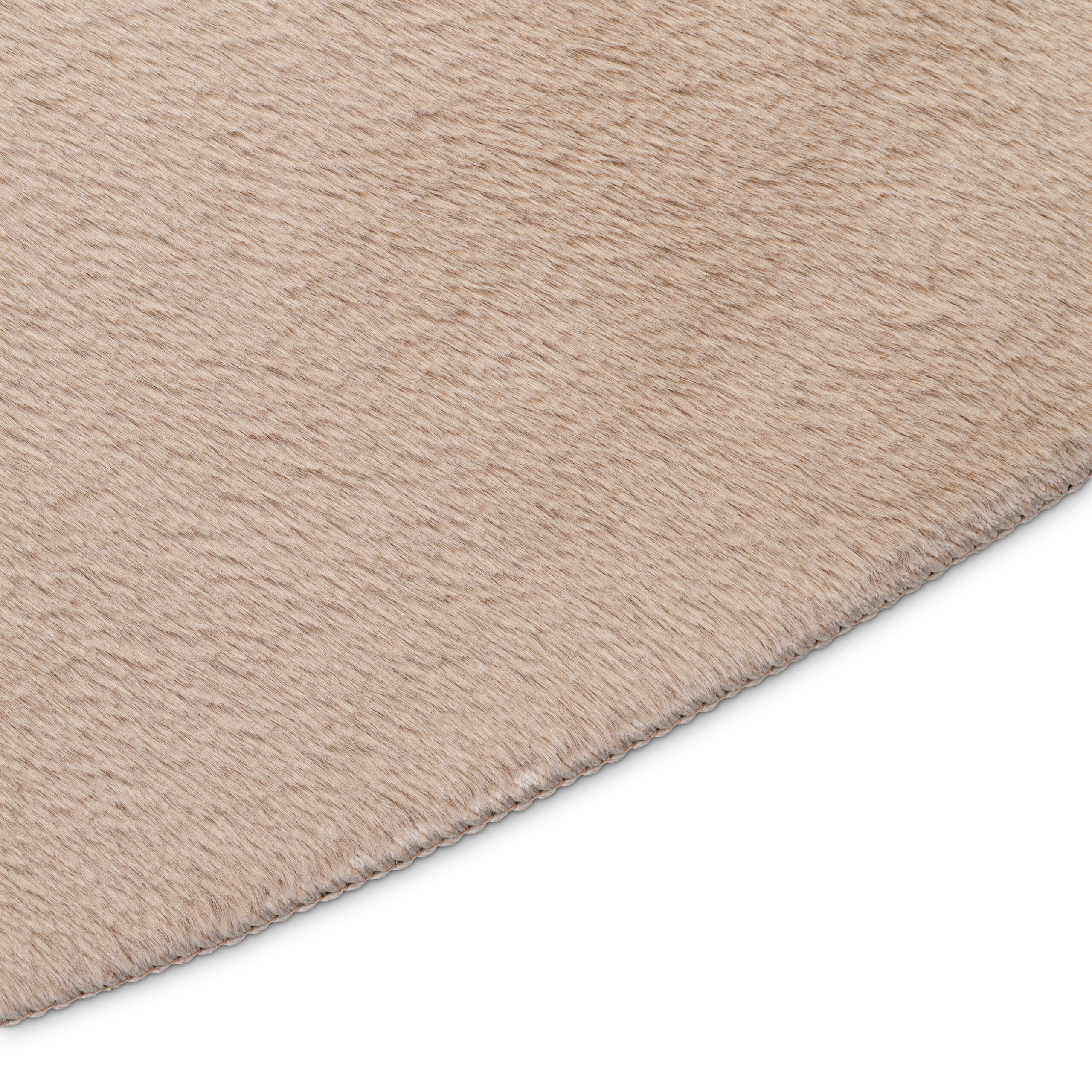 Tapis Lumi Rond Beige Antidérapant
