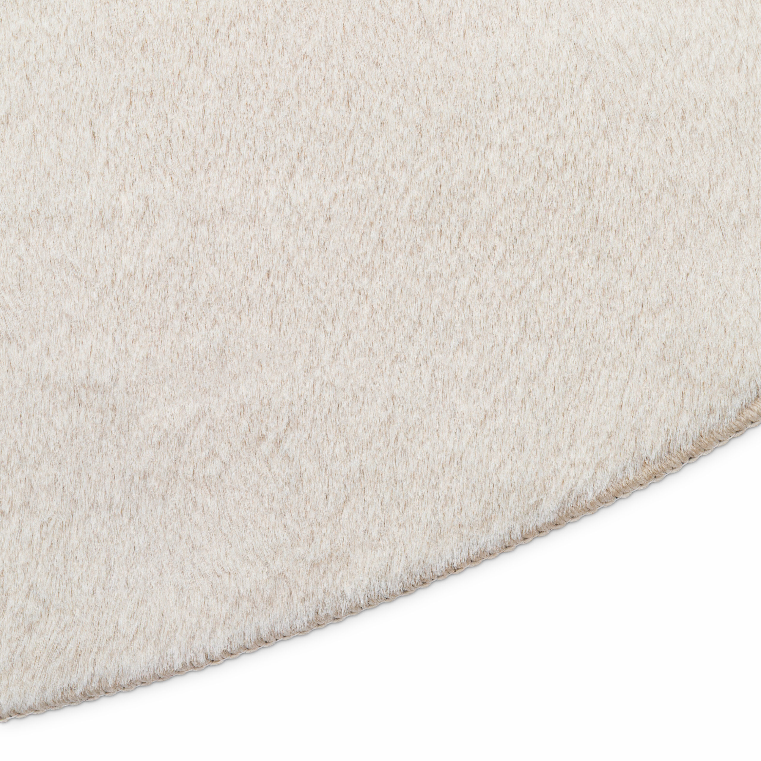 Tapis Lumi Rond Crème Antidérapant