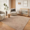 Tapis Lumi Carré Beige Antidérapant