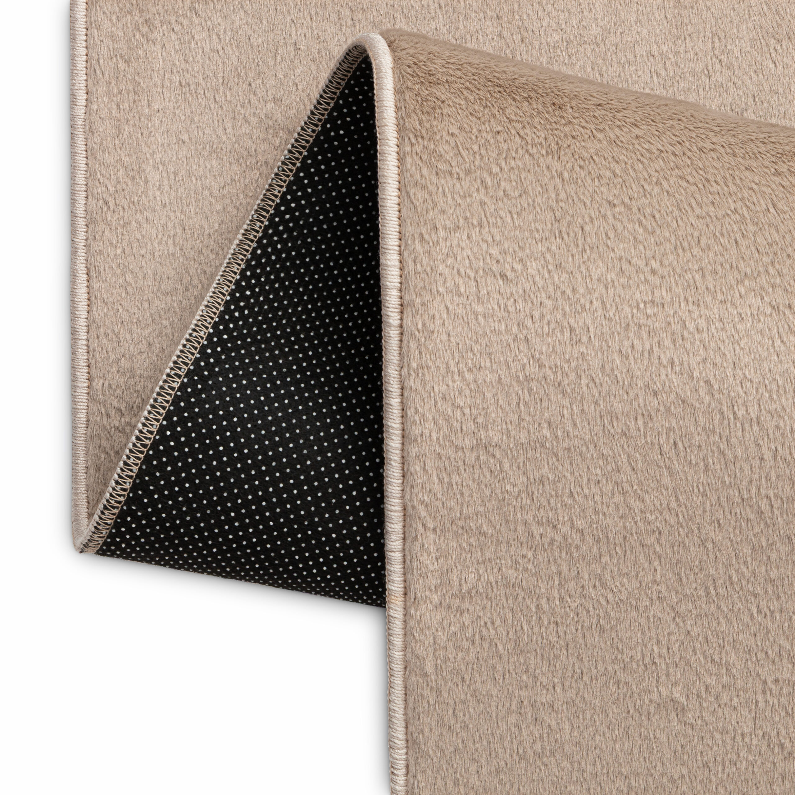 Tapis Lumi Carré Marron Antidérapant
