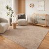 Tapis Lumi Carré Marron Antidérapant