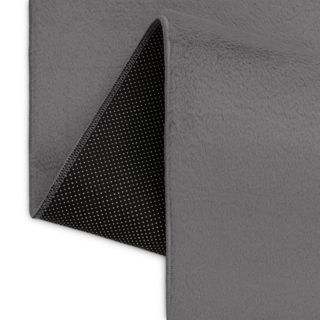 Tapis Lumi Carré Gris Foncé Antidérapant