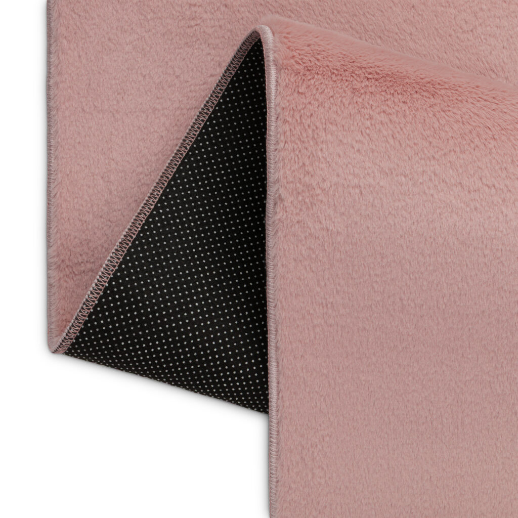 Tapis Lumi Carré Rose Antidérapant