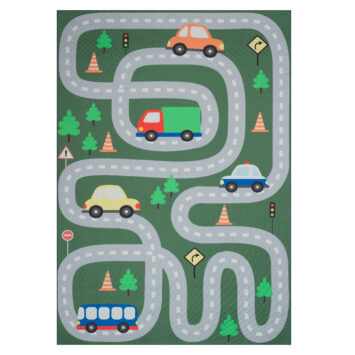 Tapis Enfant Snooki Vert Route Antidérapant