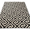 DREAM Tapis Moderne Optique Géométrique Noir Blanc Fin