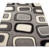 DREAM Tapis Moderne Géométrique Pierres Gris Clair Blanc Noir Fin
