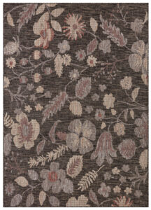 Tapis Extérieur Melissa Marron Fleurs
