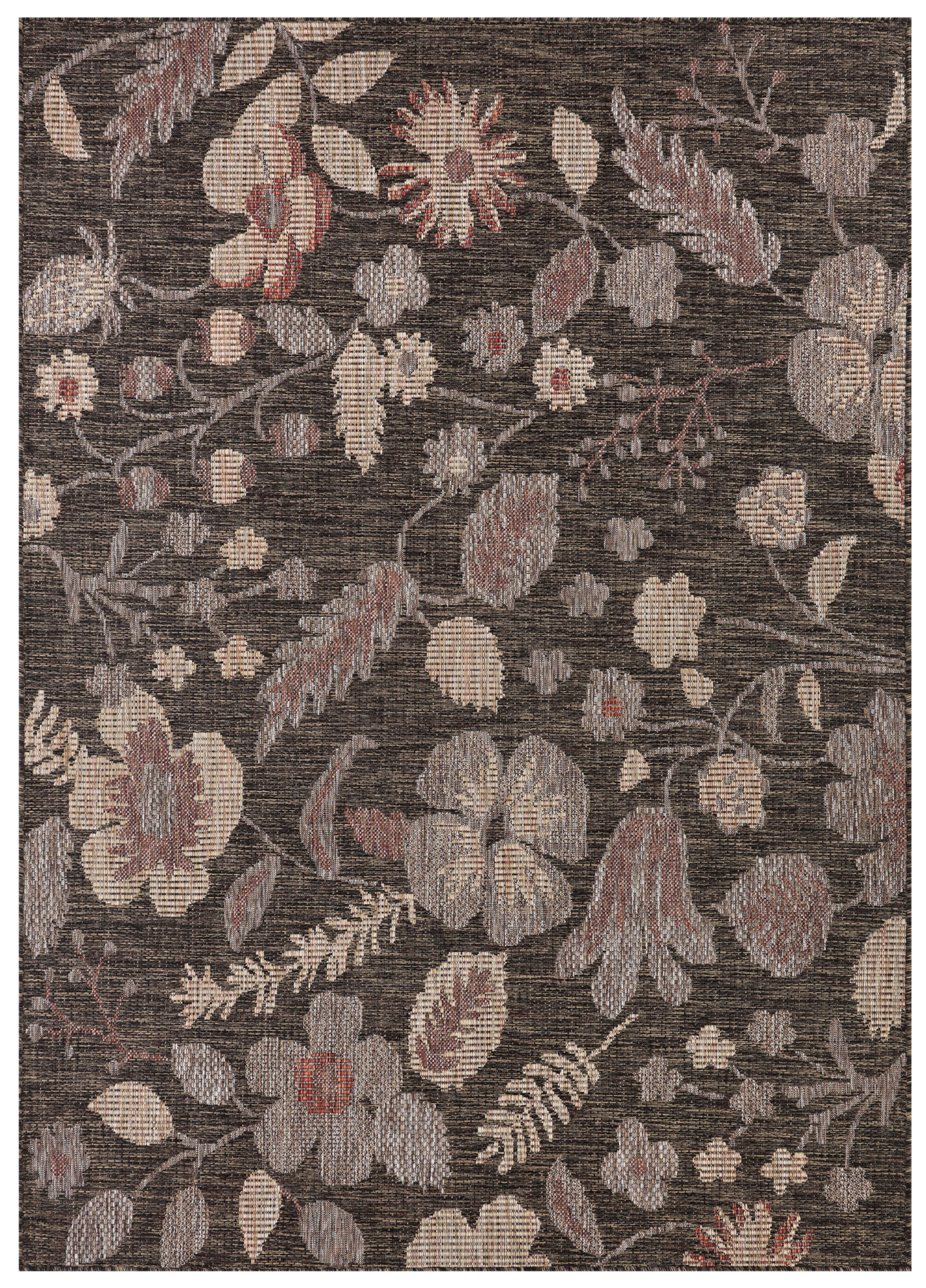 Tapis Extérieur Melissa Marron Fleurs