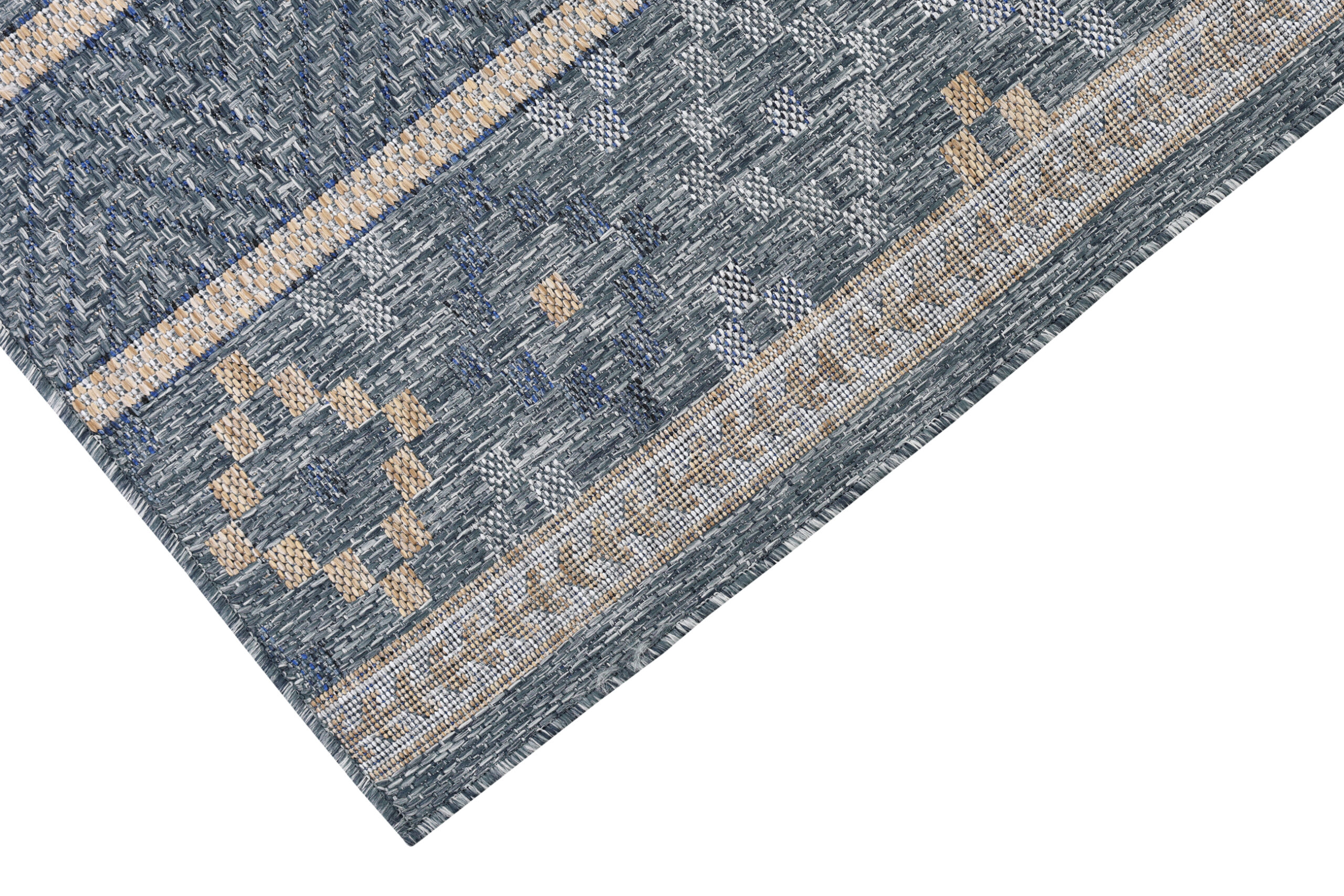 Tapis Extérieur Melissa Bleu Géométrique