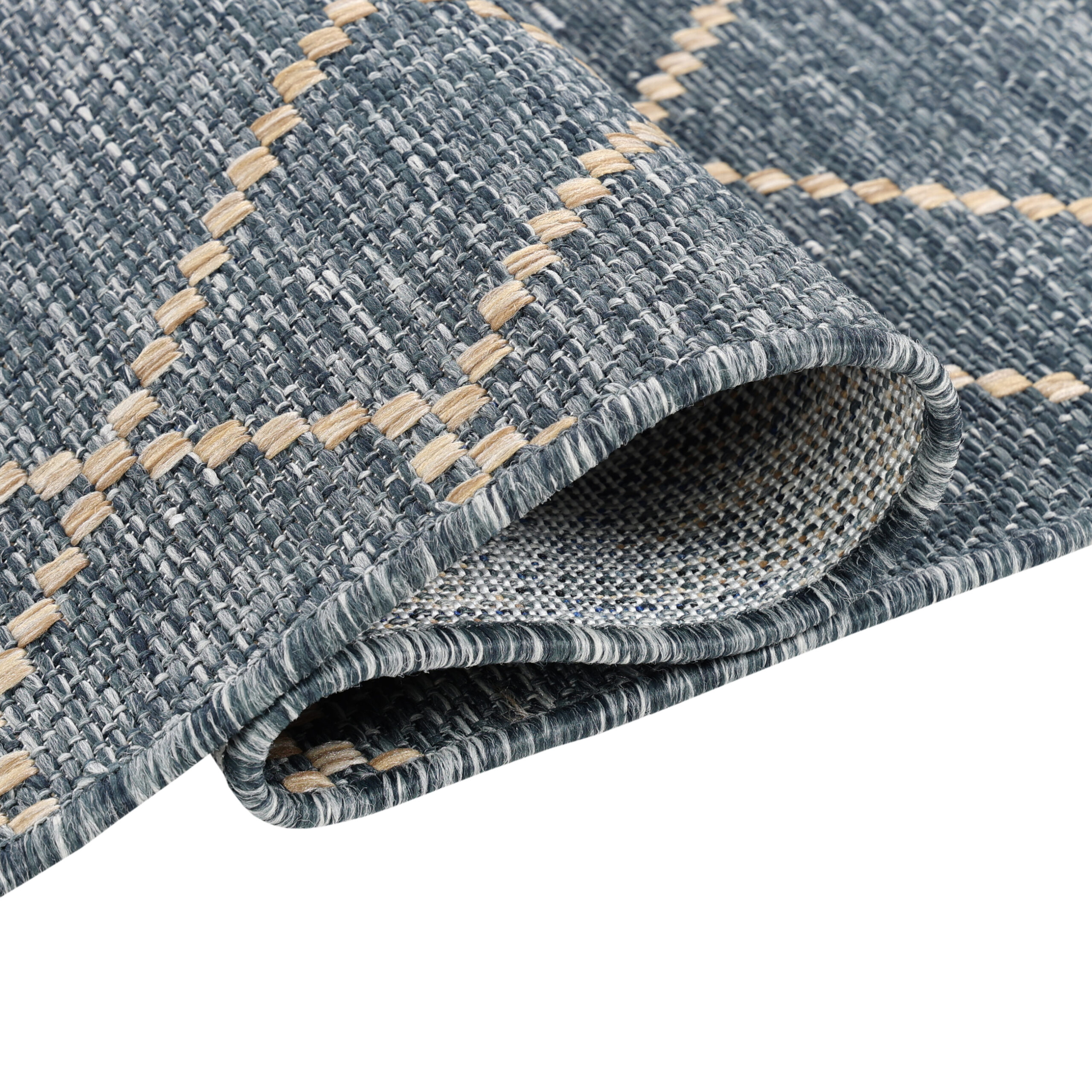 Tapis Extérieur Melissa Bleu Géométrique