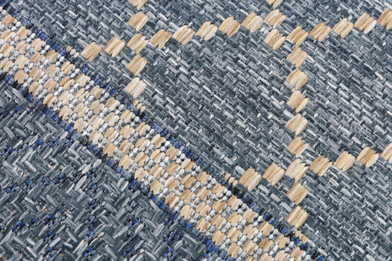 Tapis Extérieur Melissa Bleu Géométrique
