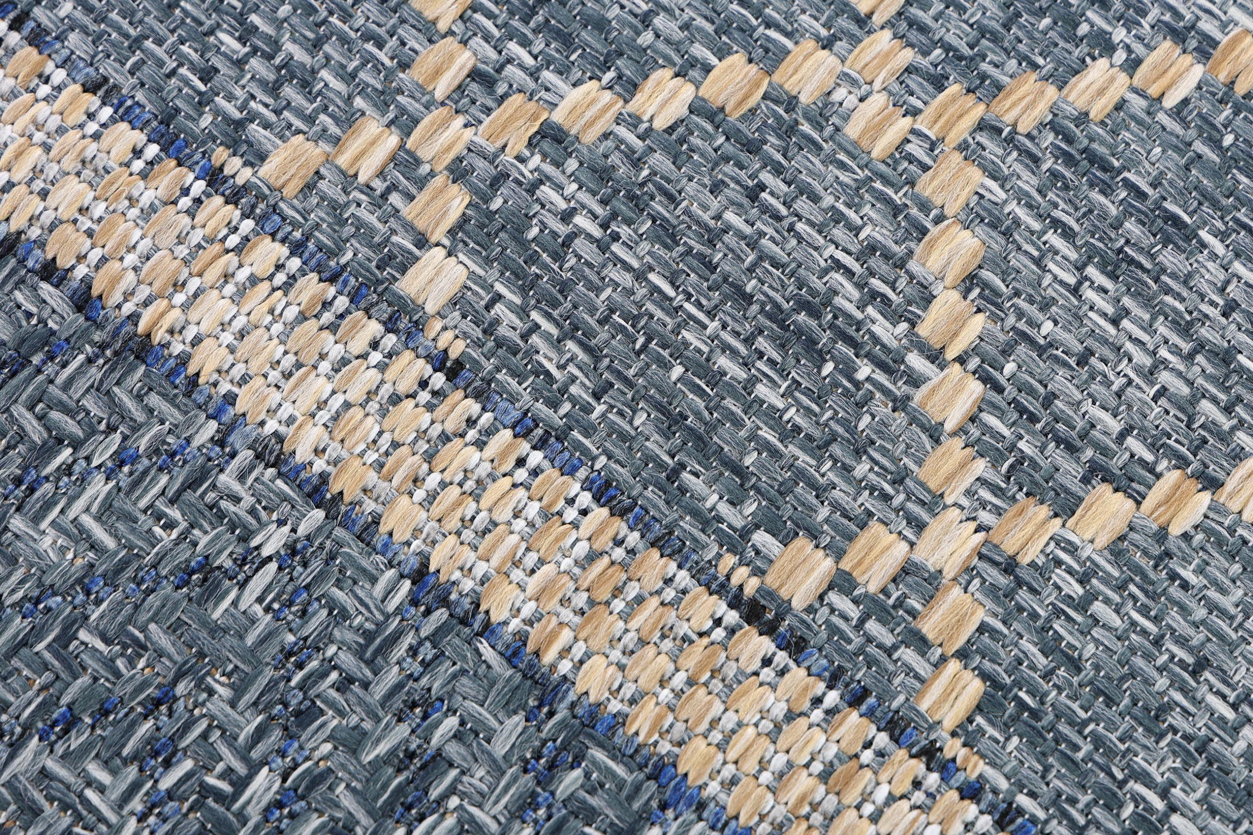 Tapis Extérieur Melissa Bleu Géométrique