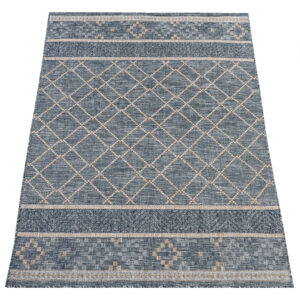 Tapis Extérieur Melissa Bleu Géométrique