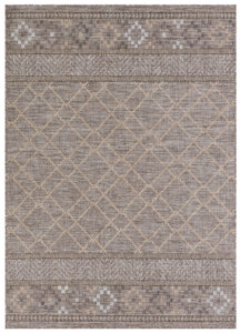 Tapis Extérieur Melissa Marron Géométrique