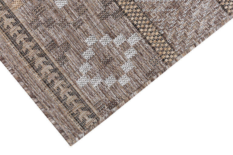 Tapis Extérieur Melissa Marron Géométrique