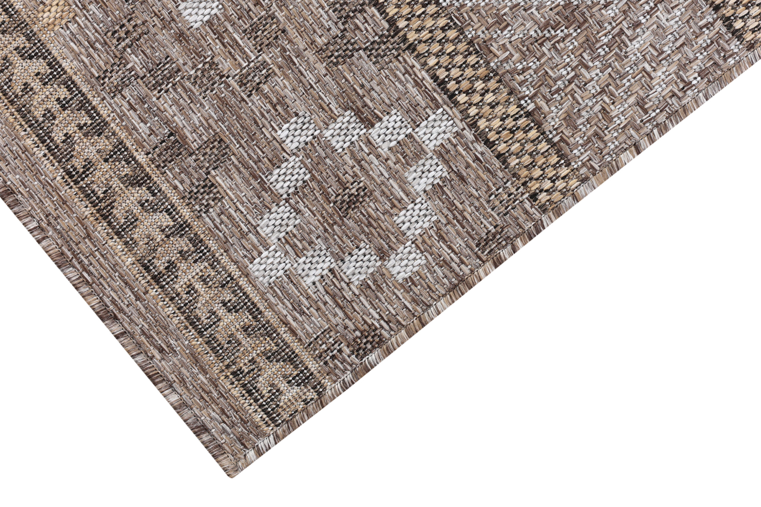 Tapis Extérieur Melissa Marron Géométrique