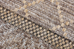 Tapis Extérieur Melissa Marron Géométrique