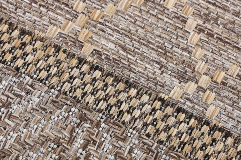 Tapis Extérieur Melissa Marron Géométrique