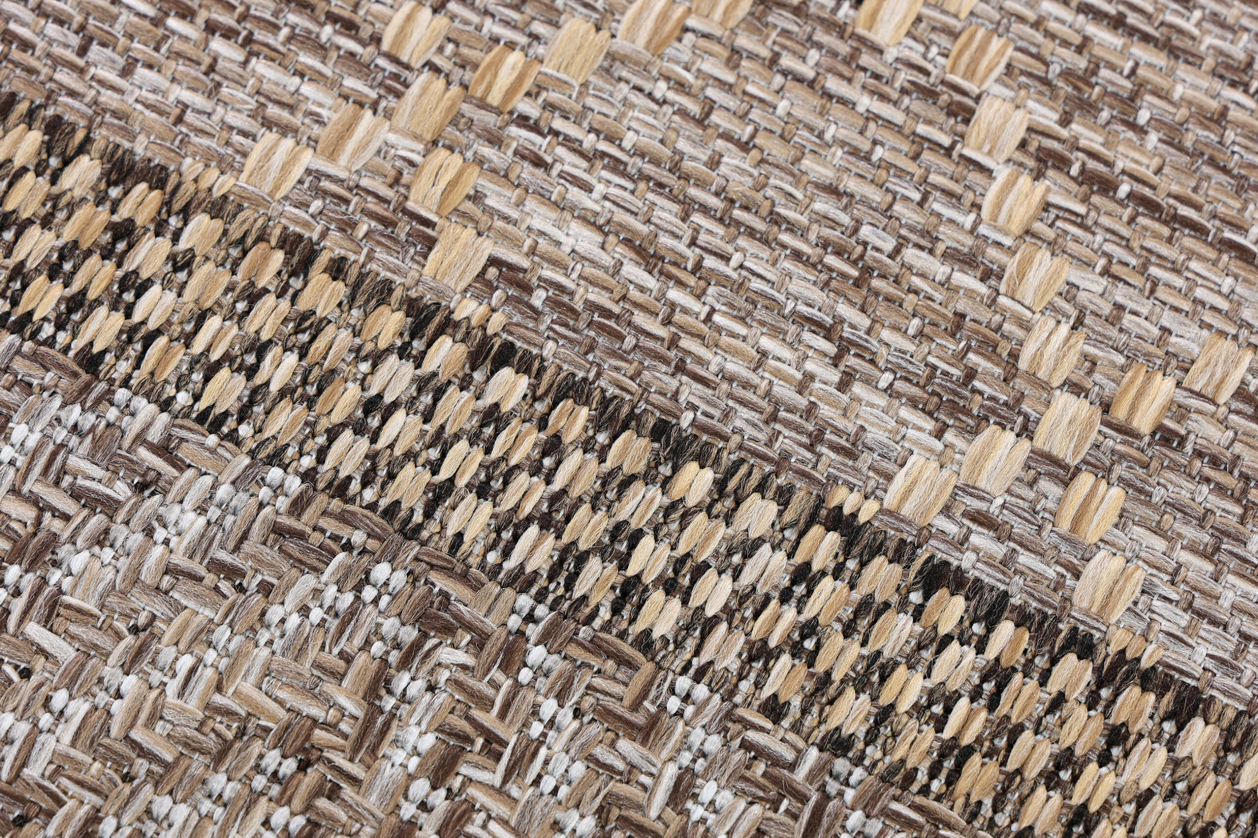 Tapis Extérieur Melissa Marron Géométrique