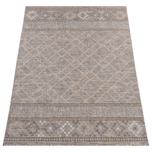 Tapis Extérieur Melissa Marron Géométrique