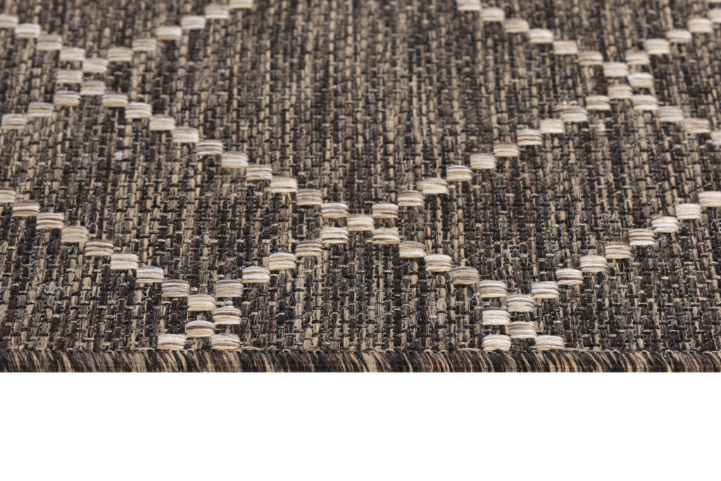 Tapis Extérieur Melissa Marron Foncé Géométrique
