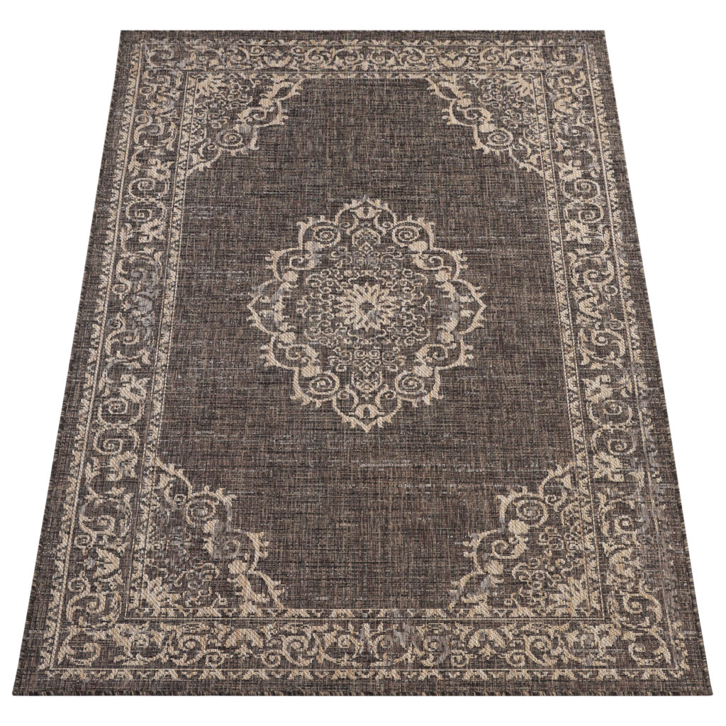 Tapis Extérieur Melissa Marron Foncé Vintage