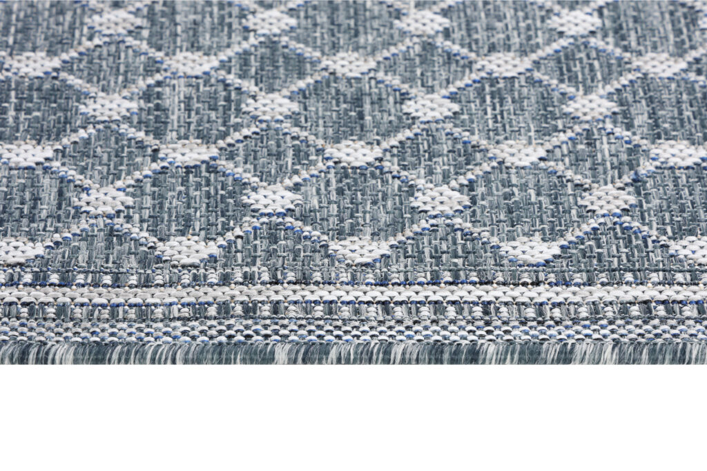 Tapis Extérieur Melissa Bleu Losanges