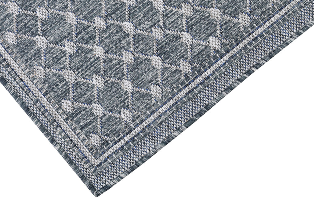 Tapis Extérieur Melissa Bleu Losanges