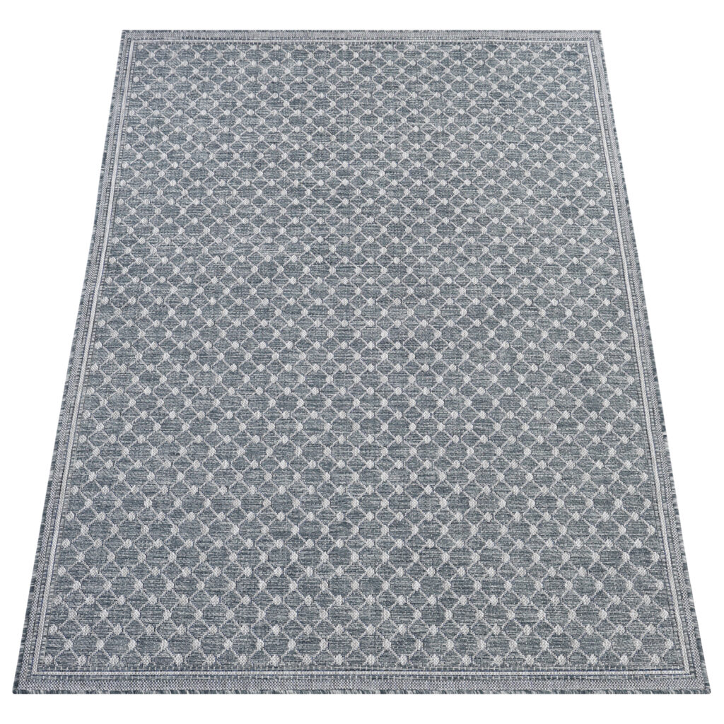 Tapis Extérieur Melissa Bleu Losanges