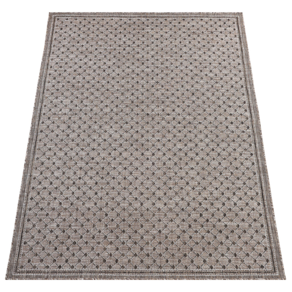 Tapis Extérieur Melissa Marron Losanges