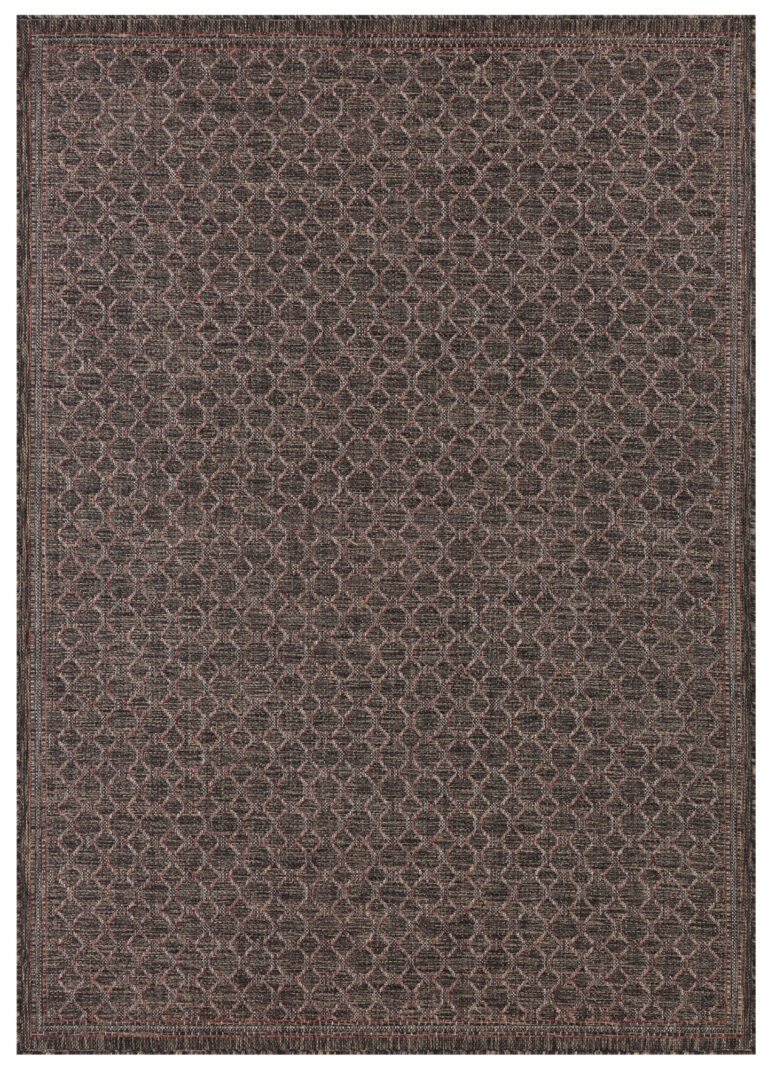 Tapis Extérieur Melissa Marron Foncé Losanges