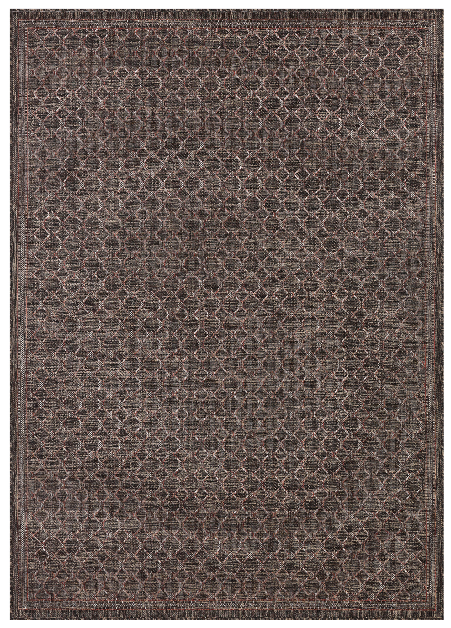 Tapis Extérieur Melissa Marron Foncé Losanges