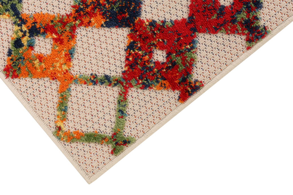 Tapis Extérieur Patio Multicolore Géométrique