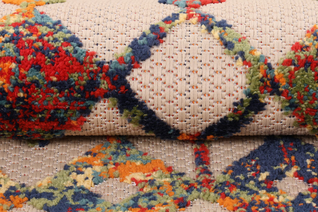 Tapis Extérieur Patio Multicolore Géométrique