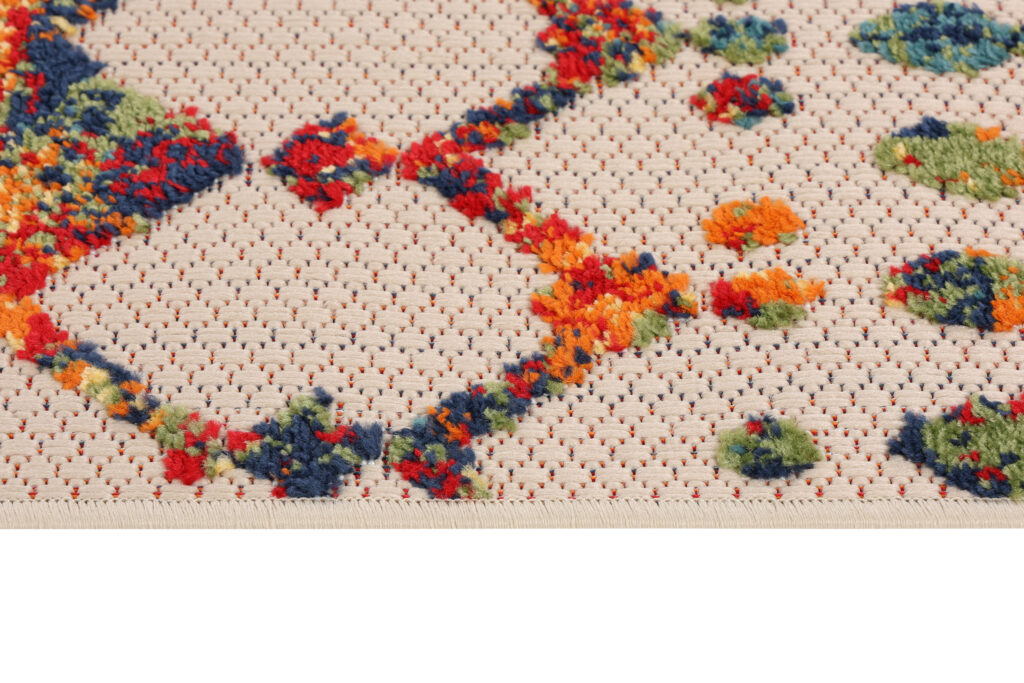 Tapis Extérieur Patio Multicolore Géométrique