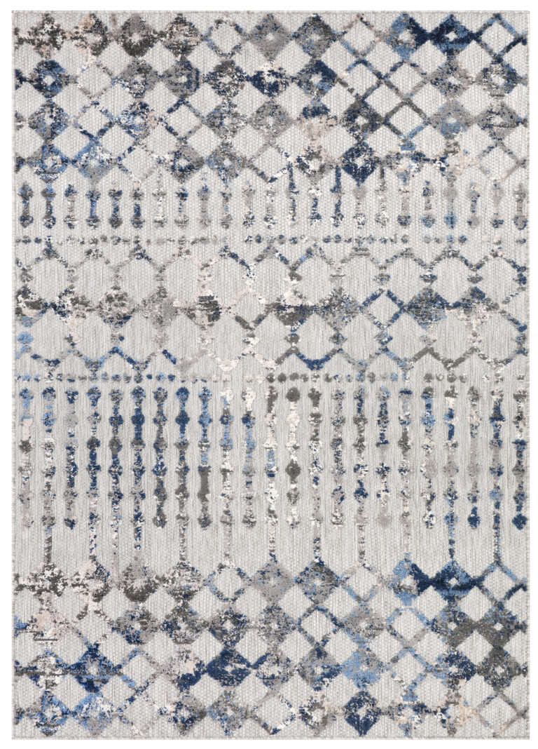 Tapis Extérieur Patio Gris Géométrique