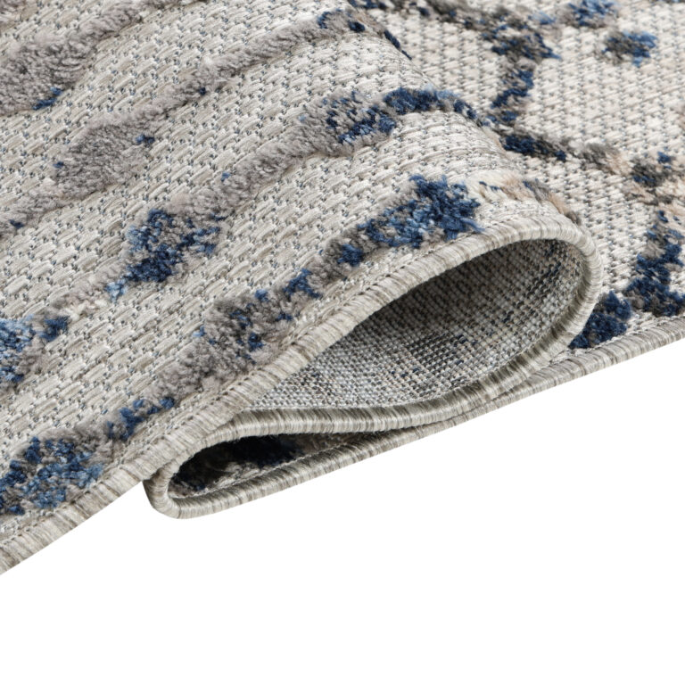 Tapis Extérieur Patio Gris Géométrique