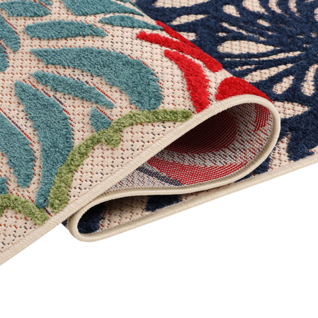 Tapis Extérieur Patio Multicolore Fleurs