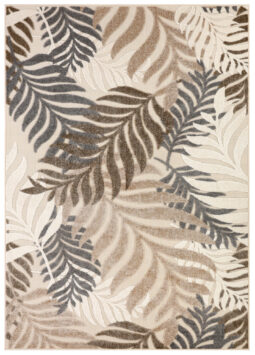 Tapis Extérieur Patio Beige Feuilles