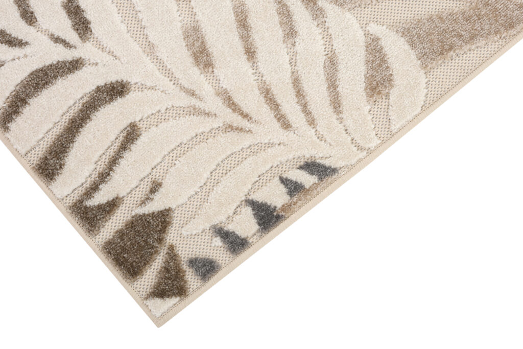 Tapis Extérieur Patio Beige Feuilles