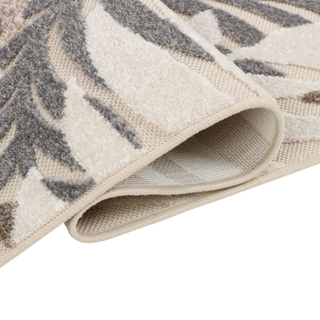 Tapis Extérieur Patio Beige Feuilles