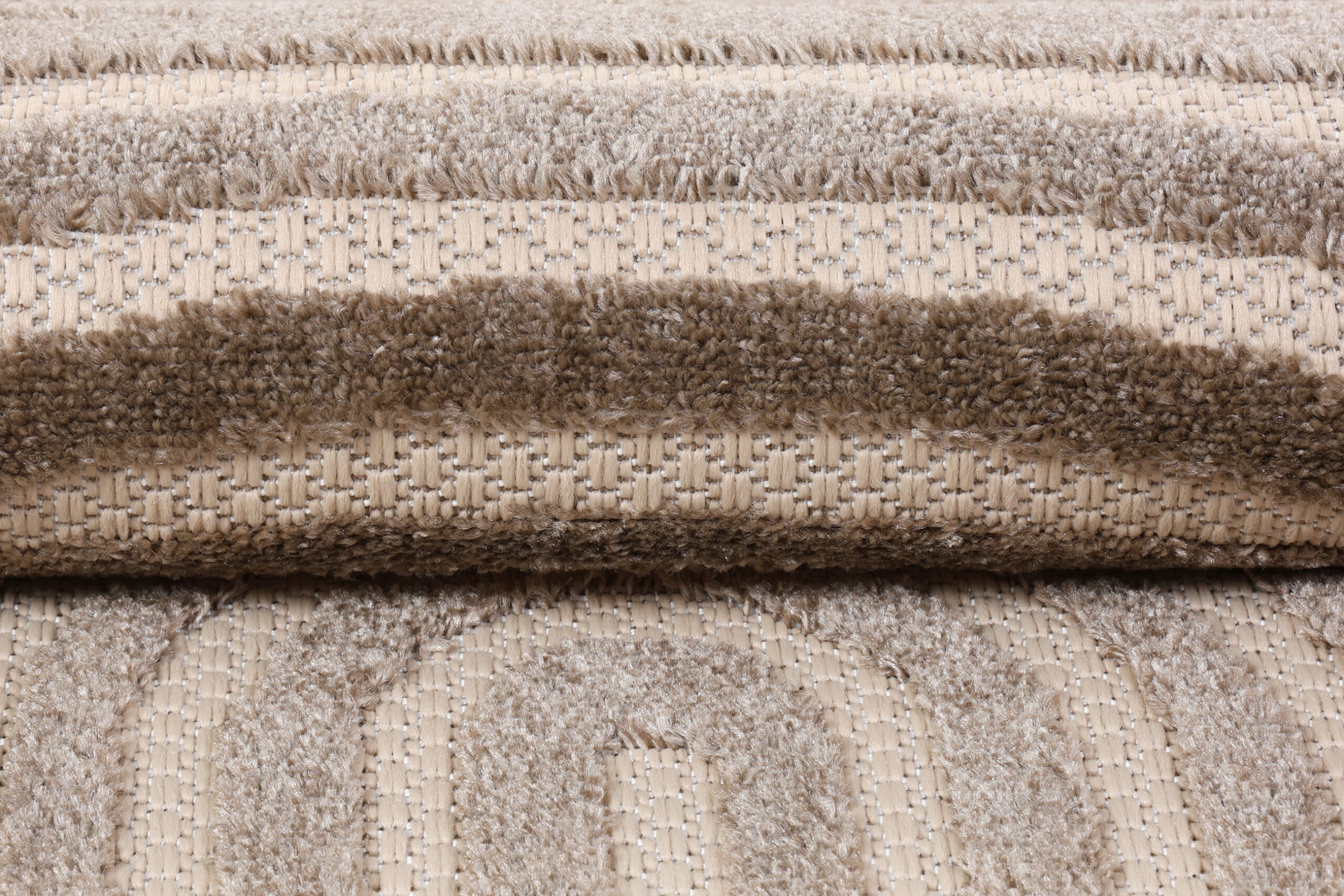 Tapis Extérieur Patio Beige Crème Lignes
