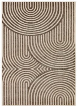 Tapis Extérieur Patio Beige Crème Lignes