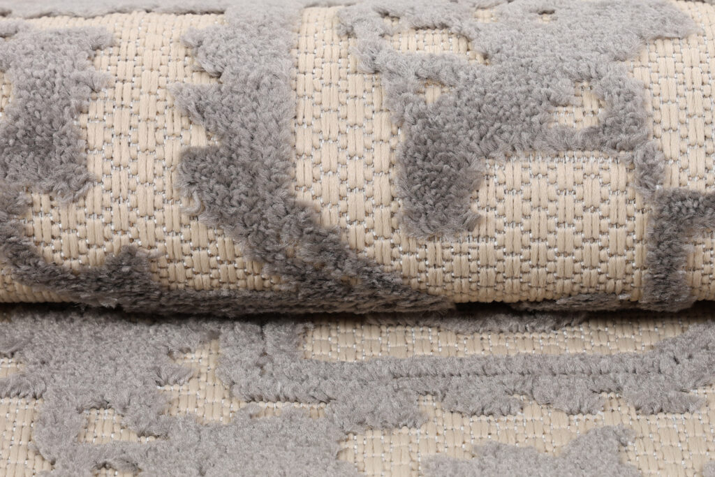 Tapis Extérieur Patio Crème Gris Ornements