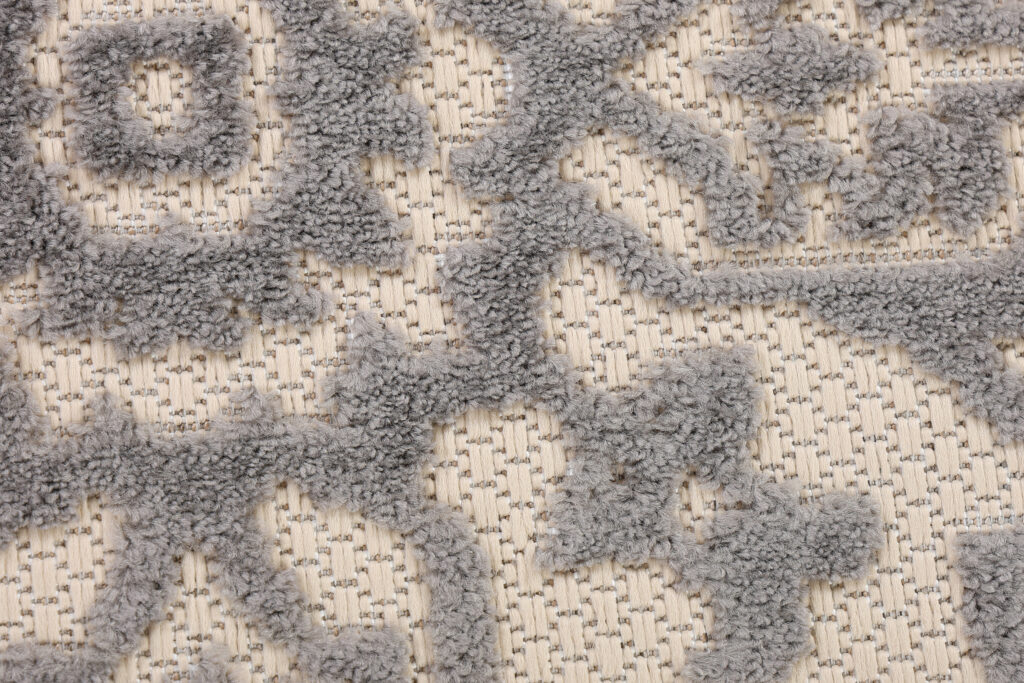 Tapis Extérieur Patio Crème Gris Ornements
