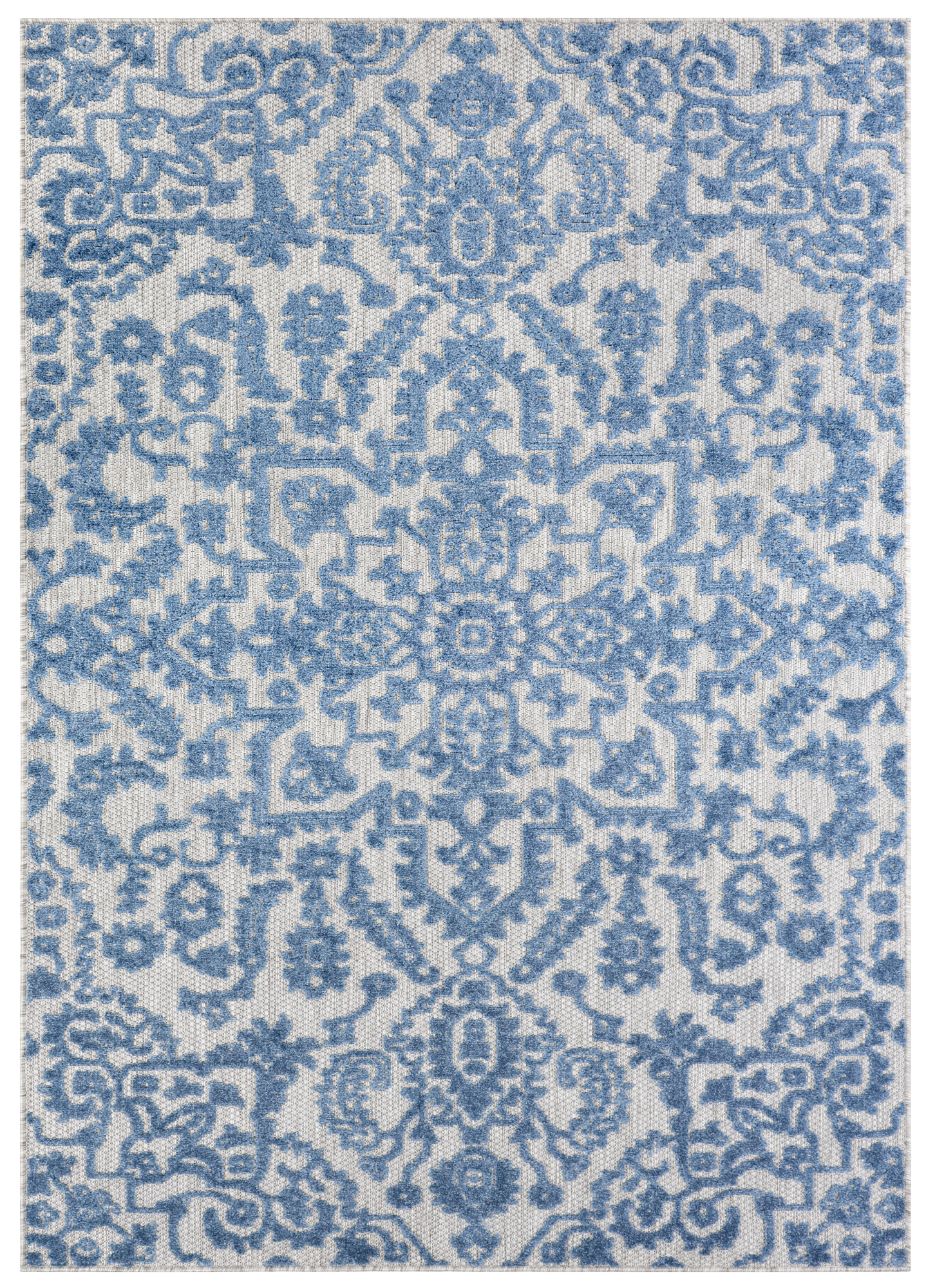 Tapis Extérieur Patio Bleu Ornements