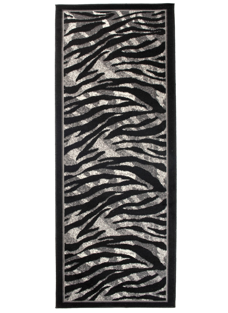 Tapis De Passage Dream Moderne Gris Noir Imprimé Animal