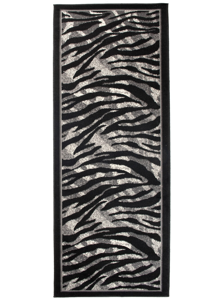 Tapis De Passage Dream Moderne Gris Noir Imprimé Animal
