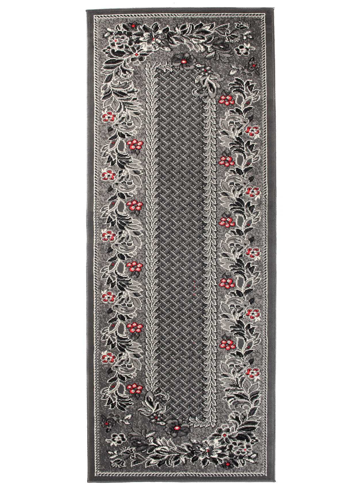 Tapis De Passage Dream Traditionnel Gris Motif Floral